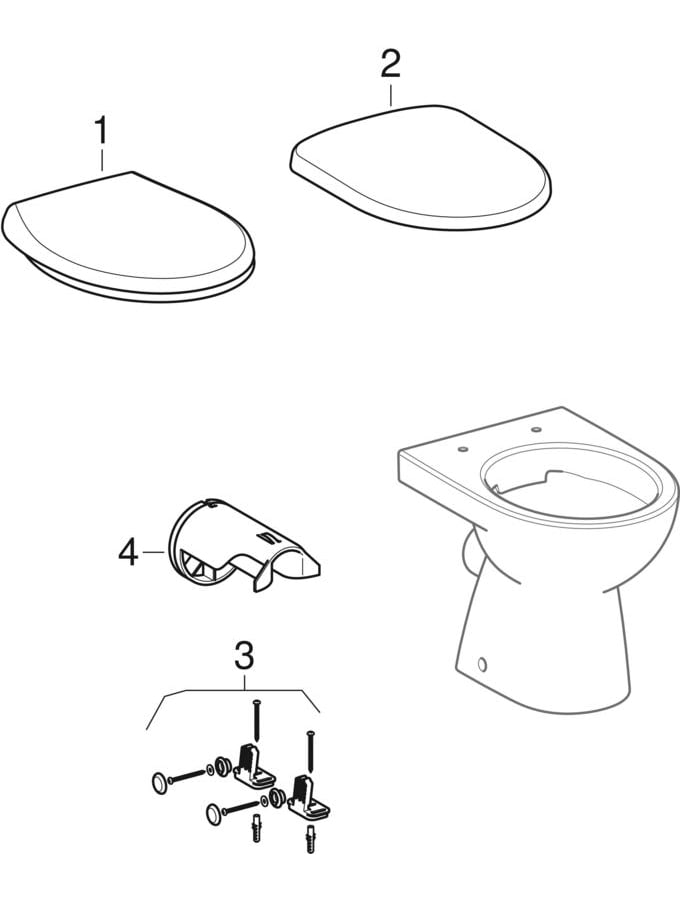 Floor-standing WCs, Rimfree (Geberit Selnova)