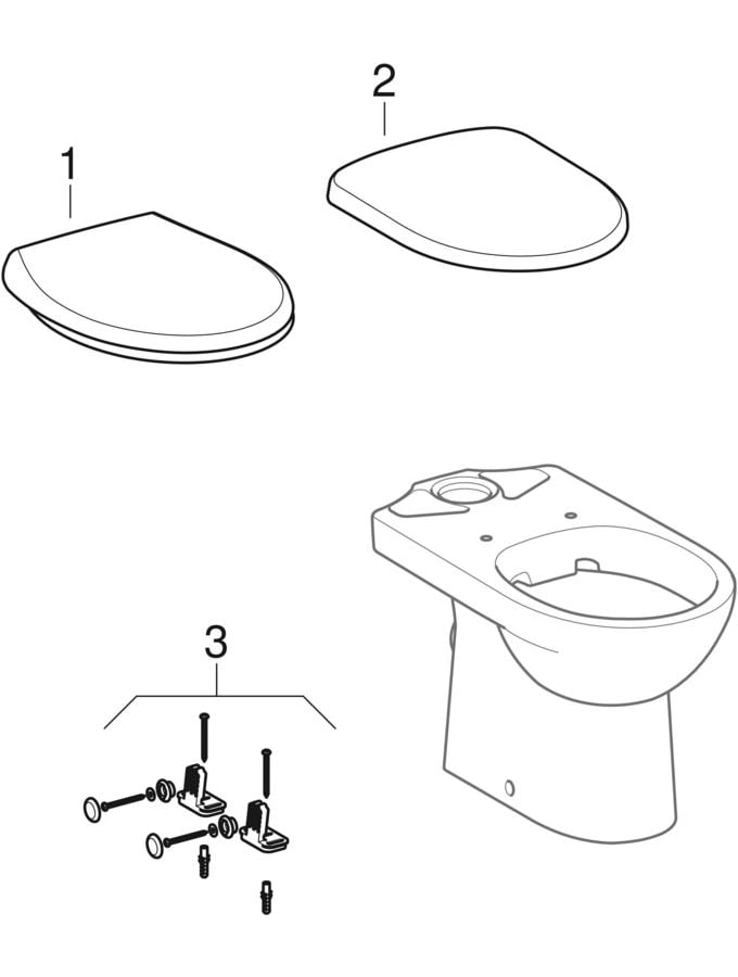 Floor-standing WCs, Rimfree (Geberit Abalona, Levada, Selnova)