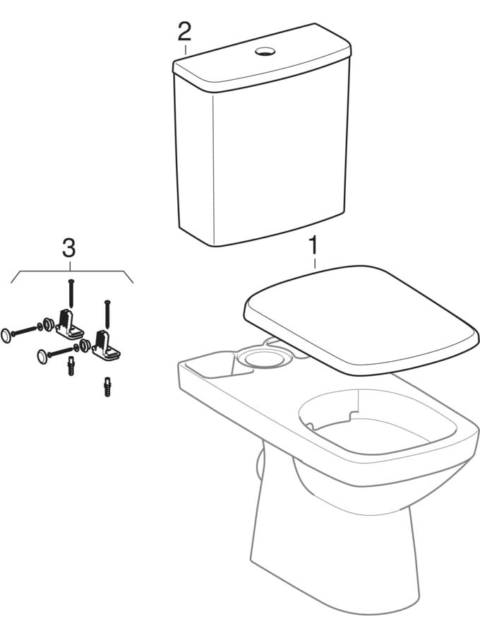 Stojace WC Rimfree (Geberit Abalona Square, Selnova Square)