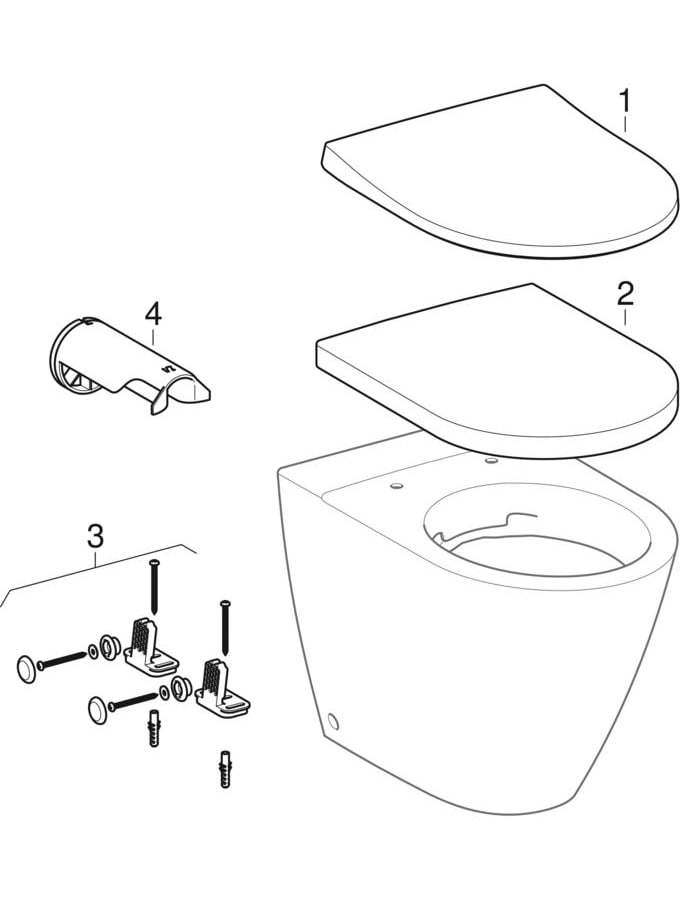 Gulvstående toiletter Rimfree (Geberit iCon)