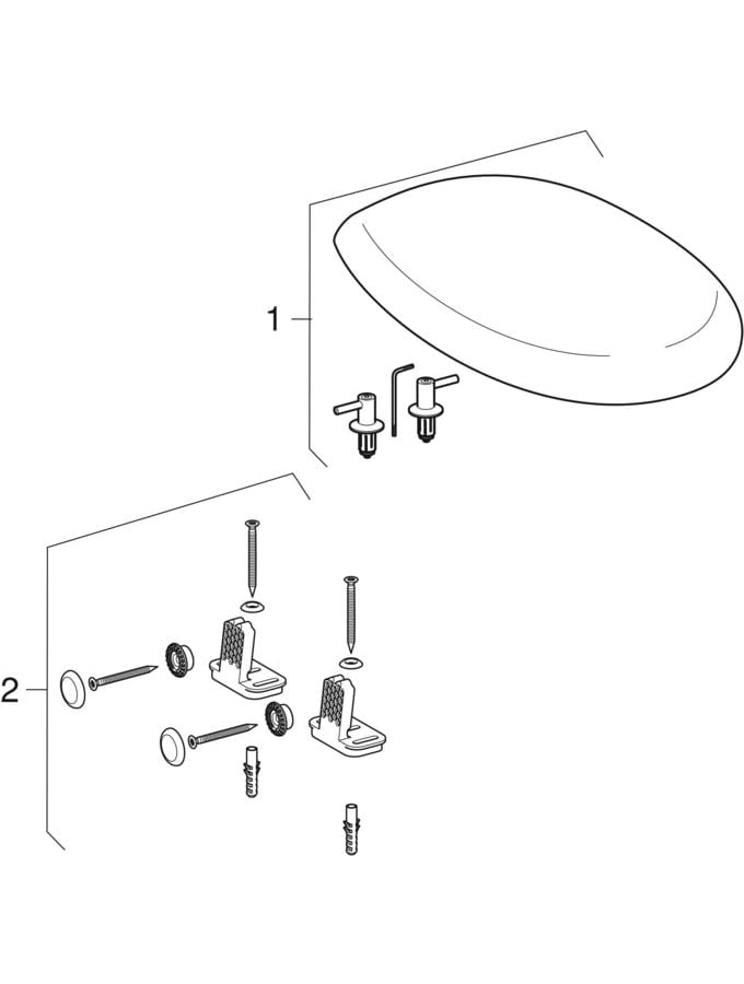 Floor-standing WCs (Geberit Chamade, Egg)