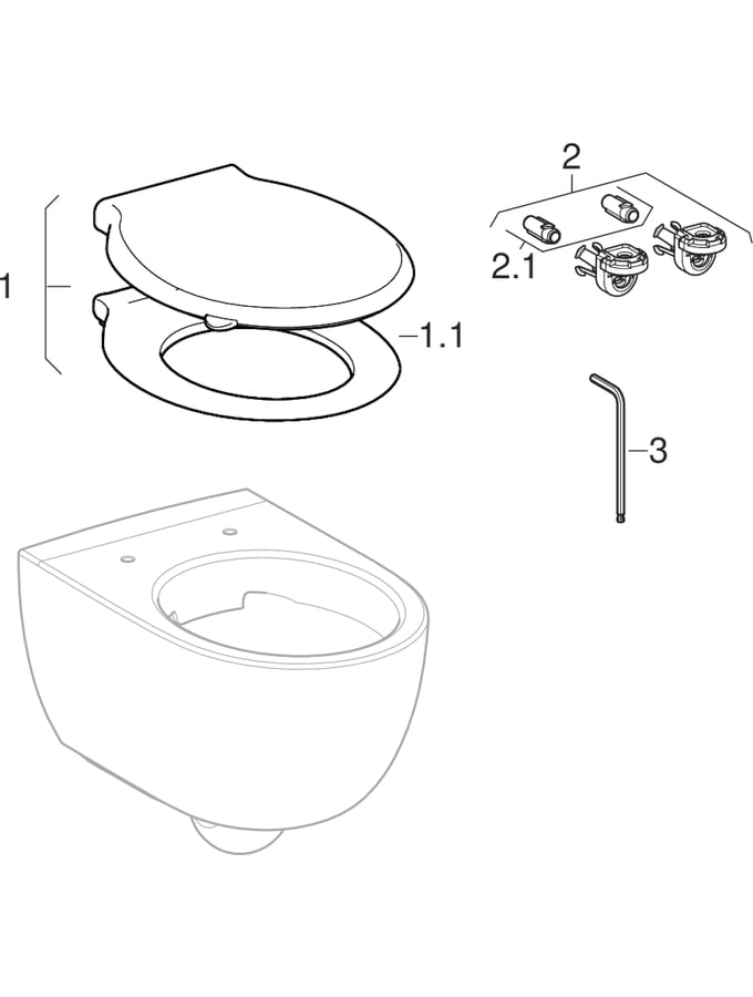 Geberit Renova Comfort V gh ngt Toilet Forh jet Skjult Montering 