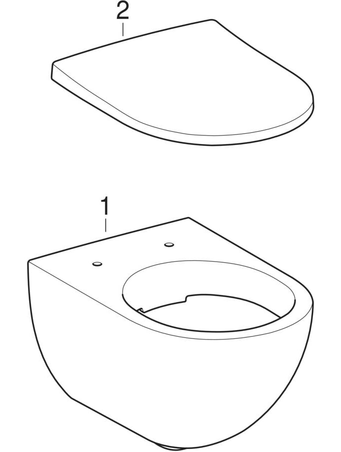 Súpravy WC s ovládacím tlačidlom a inštalačným prvkom pre ľahké konštrukcie (Geberit Acanto)
