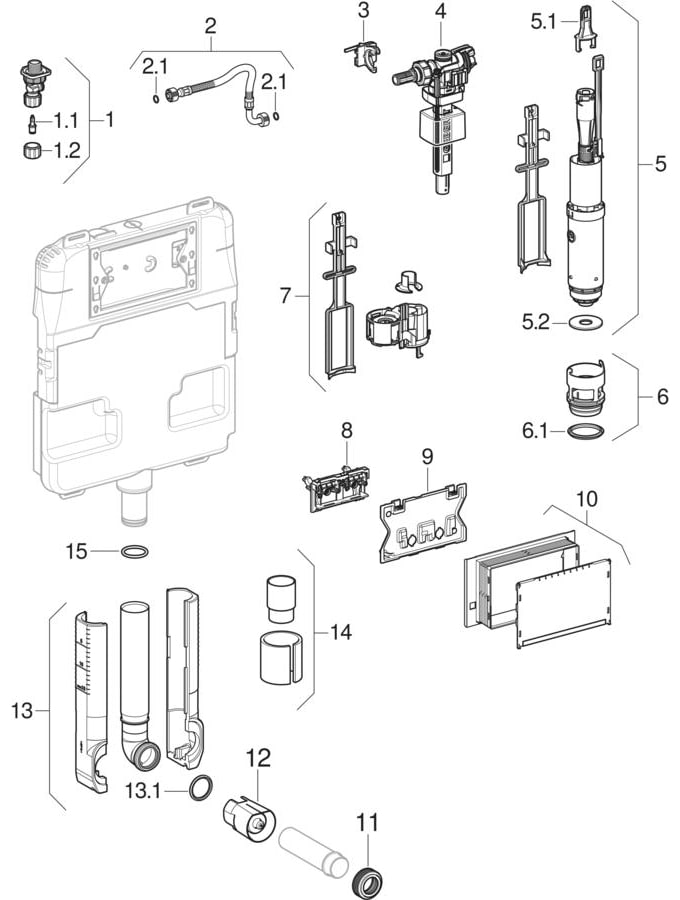 Sigma concealed cisterns 7.5 cm (UP750)