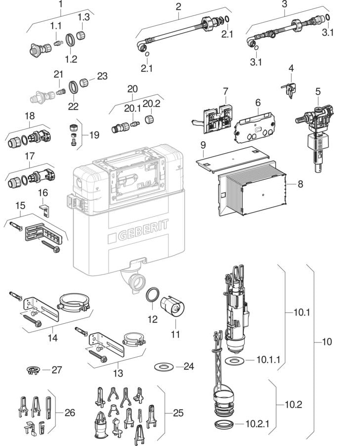 Omega UP-Spülkästen 12 cm