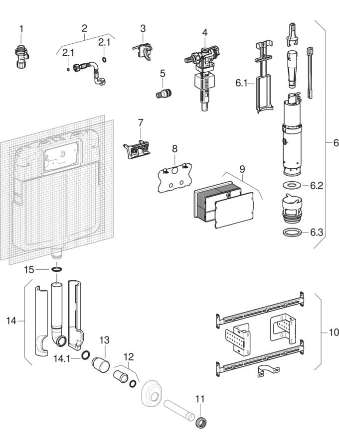 UP700 concealed cisterns