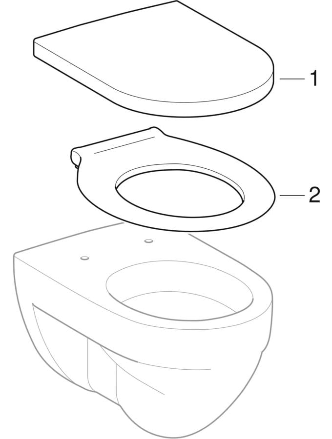 WC suspendus (Geberit 300, 300 Basic)