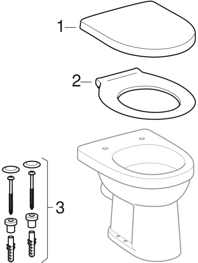 Floor-standing WCs (Geberit 300, 300 Basic)