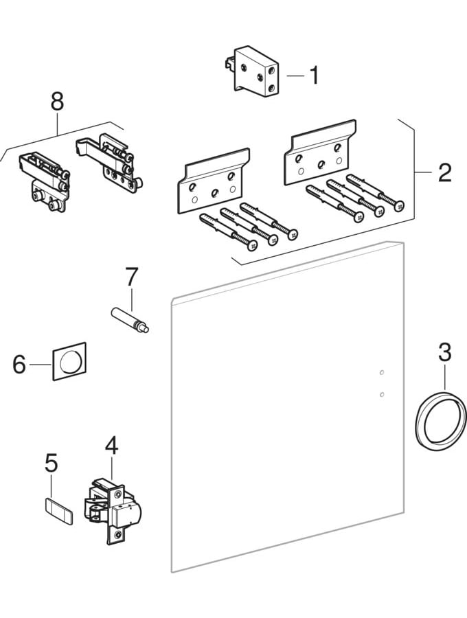 Cabinets for handrinse basin (Geberit Preciosa)