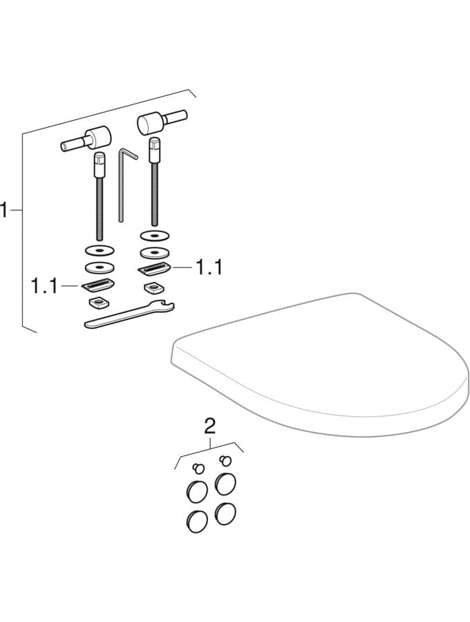 WC-istuinkannet (Geberit Renova Compact, Renova Nr. 1 Comprimo)