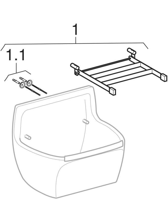 Ausgussbecken (Geberit Publica, Quelle)