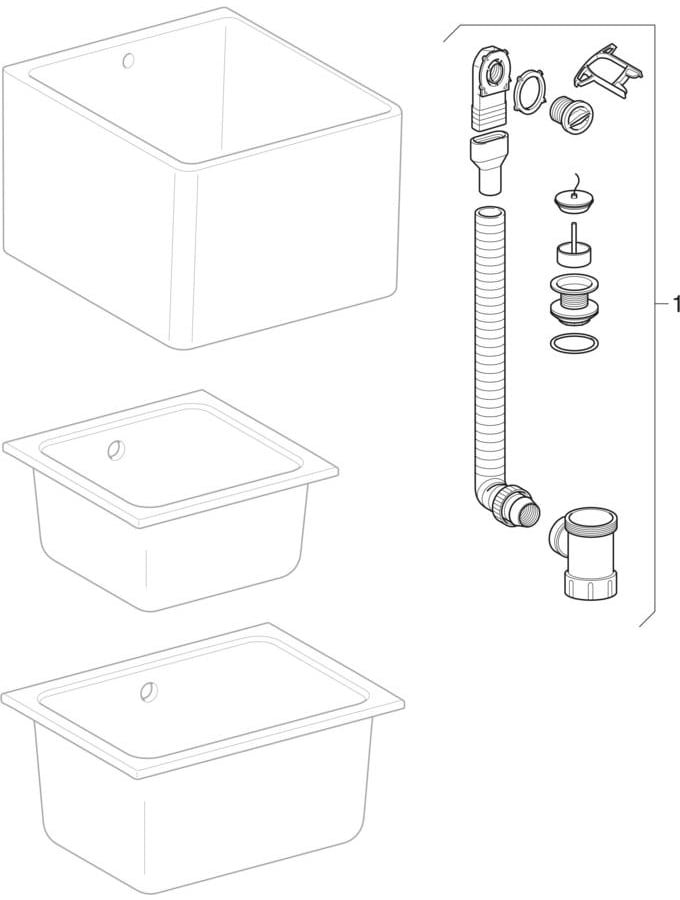 Laboratory sinks (Geberit Publica, Publica Laboratory, Laboratoire)