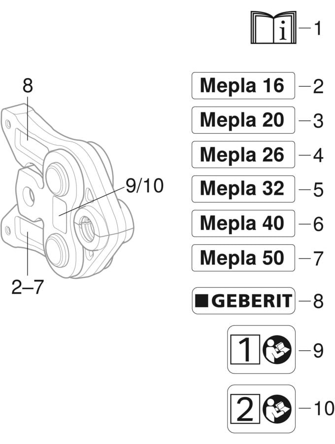 Geberit Mepla Pressbacken [1] / [2] - Service