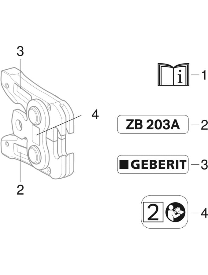 Geberit adapter čeljusti za stiskanje ZB 203A [2] - servis