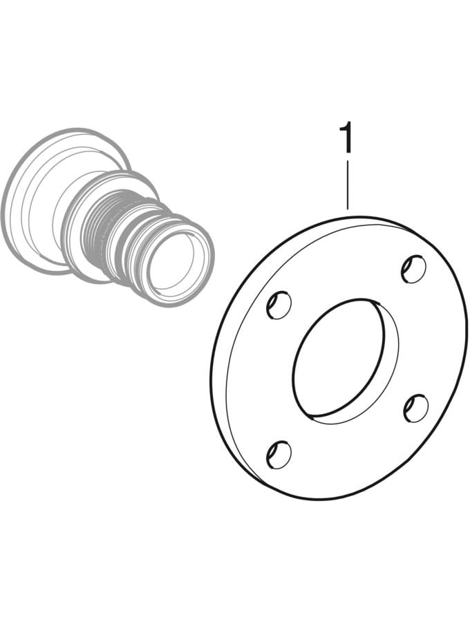 Flanged stubs with pressing nipple, for Geberit Mepla loose flanges