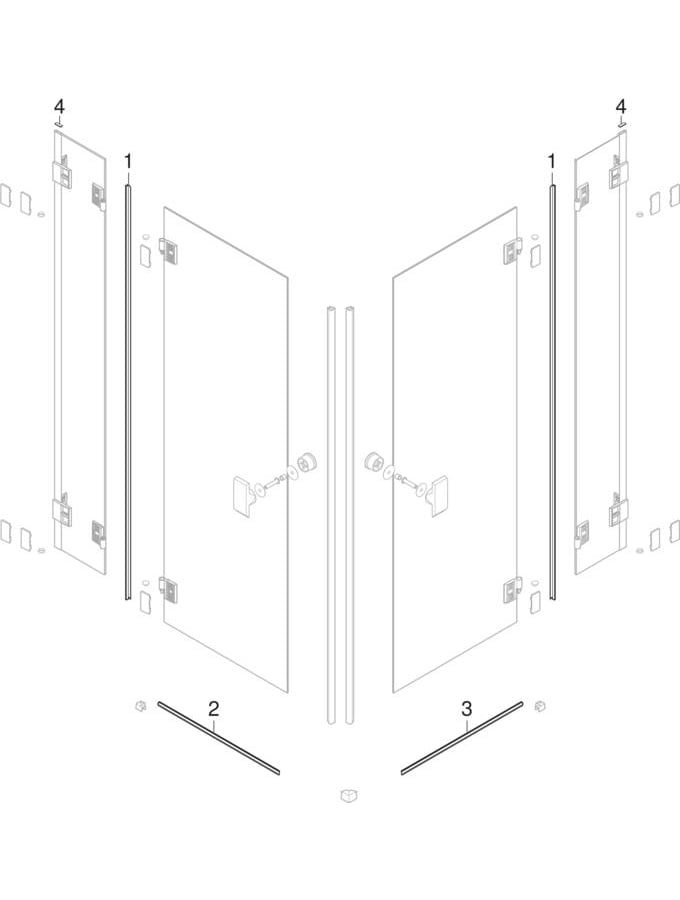 Kwadratowe kabiny prysznicowe (Koło Niven)