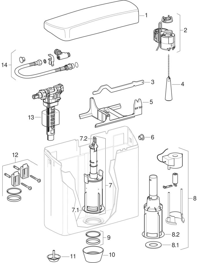 Synlige cisterner AP123, enkeltskyl