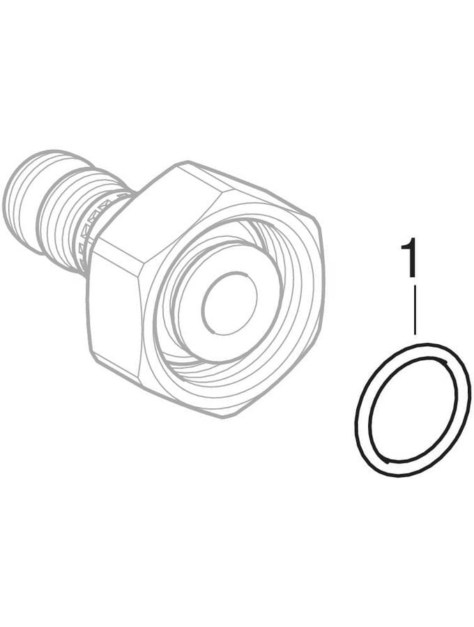 Geberit Mepla connection nipples for manifold, for Euro cone