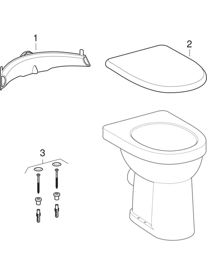 Stojące miski WC (Geberit Renova Comfort, Renova Nr. 1 Comfort, 300 Comfort)