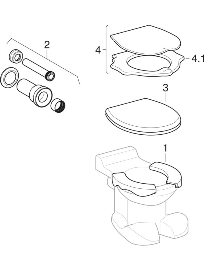 Vase WC pe pardoseală pentru copii (Geberit Bambini, Kind, Ludik, 300 Kids)