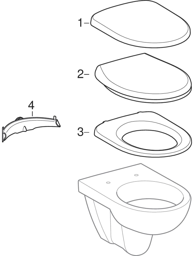 Stenske WC-školjke (Geberit Abalona, Selnova, Metropolitan, Selnova Pro)