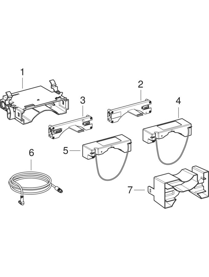 Power & Connect boxen voor element voor wand-wc