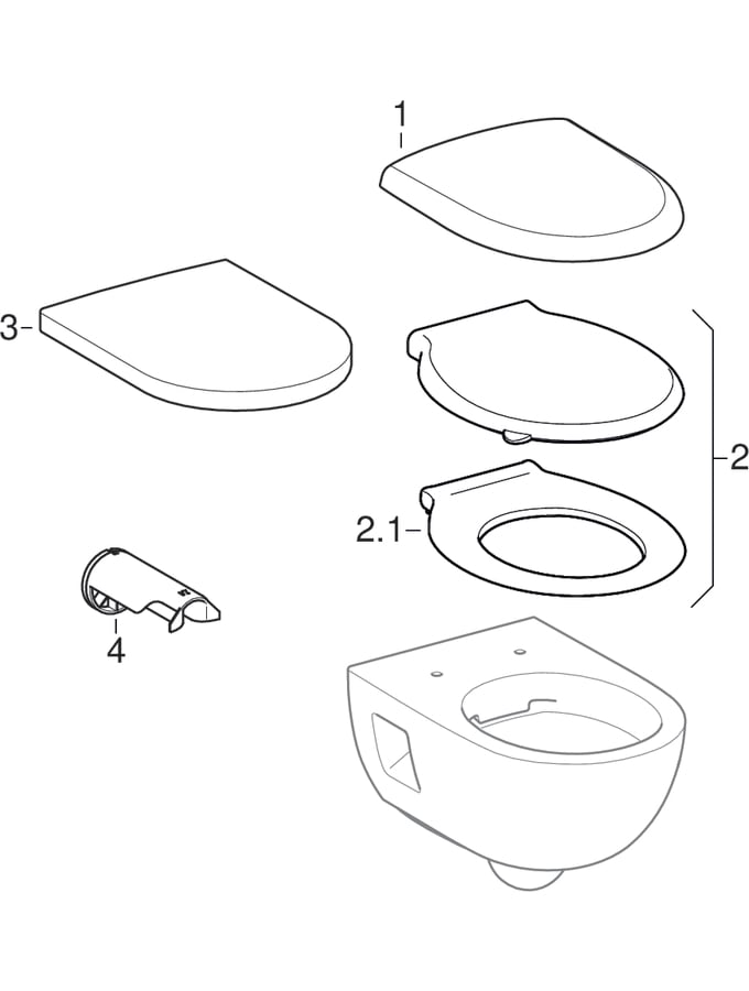WC suspendus Rimfree (Geberit Renova, Smyle)
