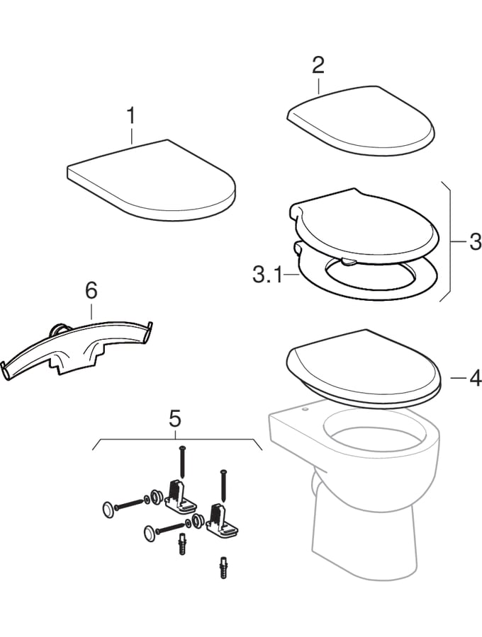 Stojące miski WC (Geberit Renova, Renova Nr. 1)