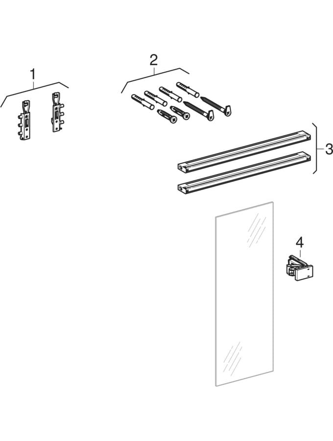 Mirror cabinets with lighting (Geberit Renova Nr. 1 Plan)