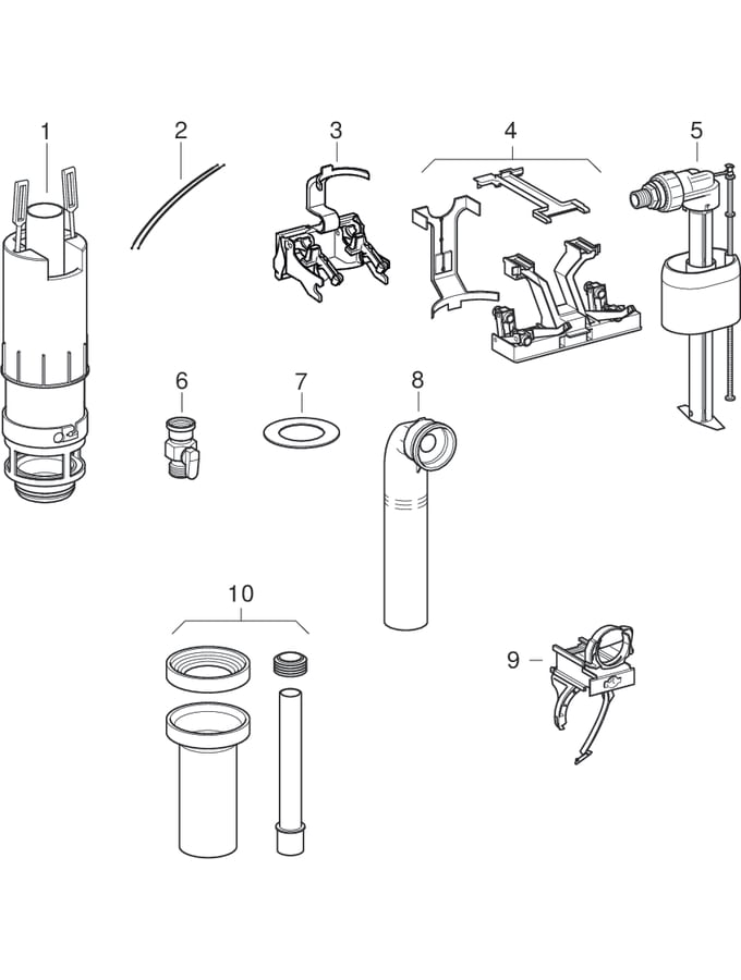 Bâtis-supports pour WC suspendu, avec réservoir à encastrer