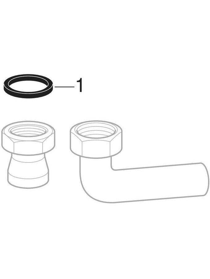 Straight connectors with union nut and connection bends with union nut