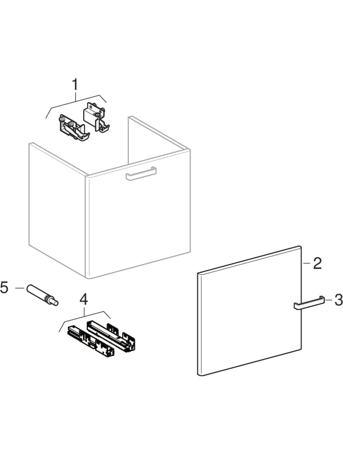 Onderkasten voor wastafel, met één lade (Geberit Renova Nr. 1 Plan, Renova Plan)