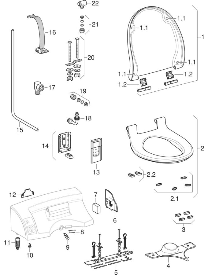 Nastavki za WC Geberit AquaClean 5000plus