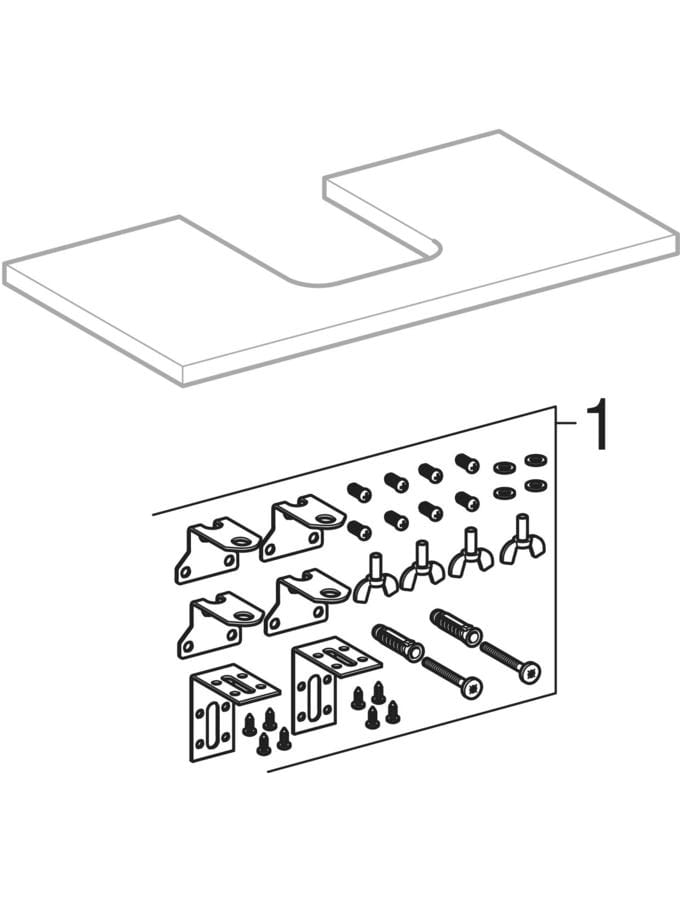 Waschtischplatten für Aufsatzwaschtisch (Geberit ONE)