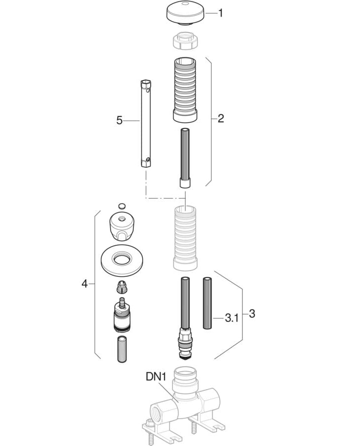 Concealed stop valves