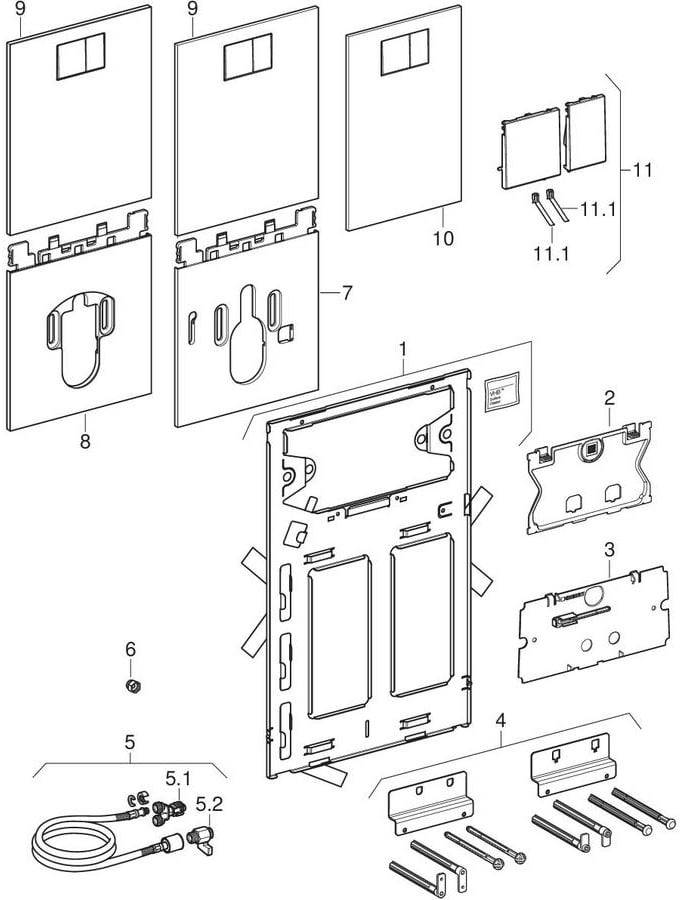 Geberit AquaClean designplaten voor zittingen en toiletsystemen