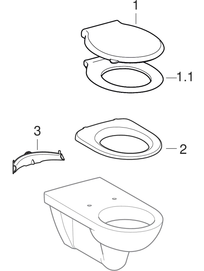 Stenske WC-školjke (Geberit Abalona Comfort, B1, Selnova Comfort, Paracelsus 2, Selnova D, 280)