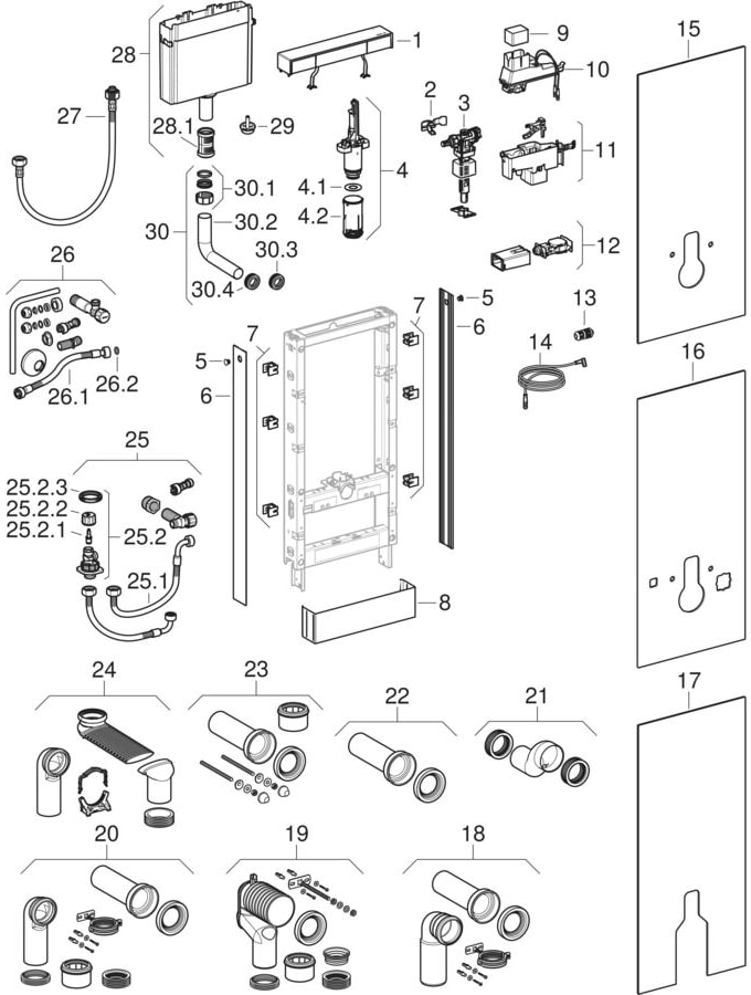 Geberit Monolith Plus Sanitärmodule für Stand-WC und Wand-WC, 114 cm