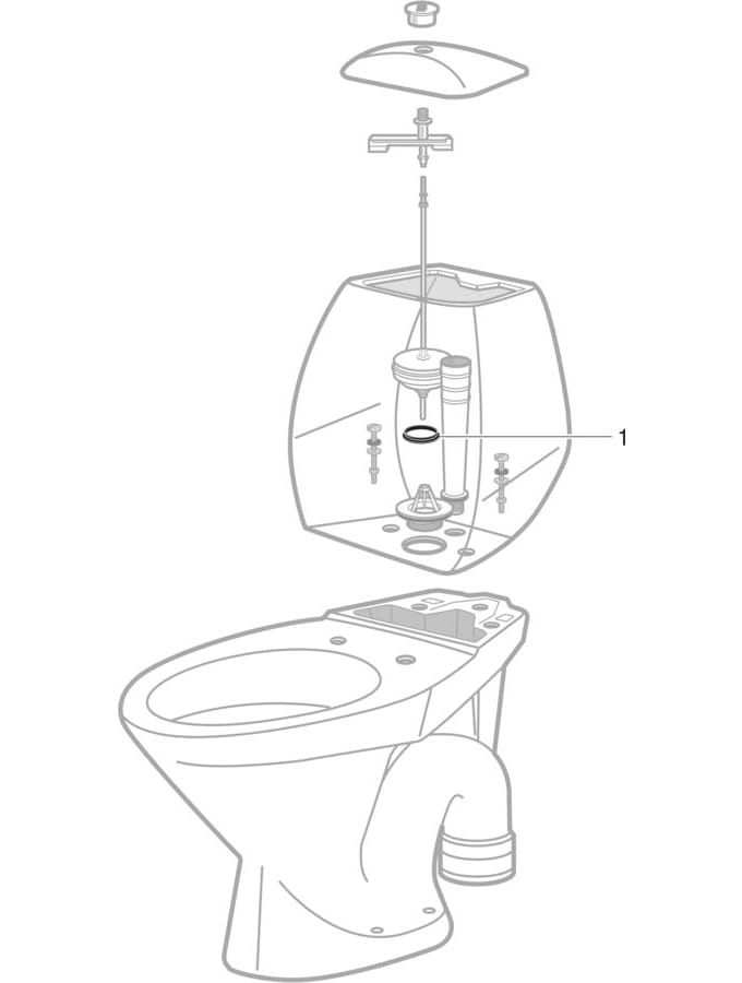 WC med synlig cistern (Ifö Carezza)