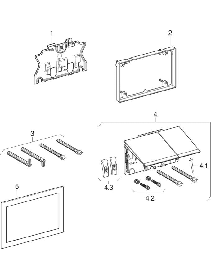 Actuator plates Sigma60 for dual flush