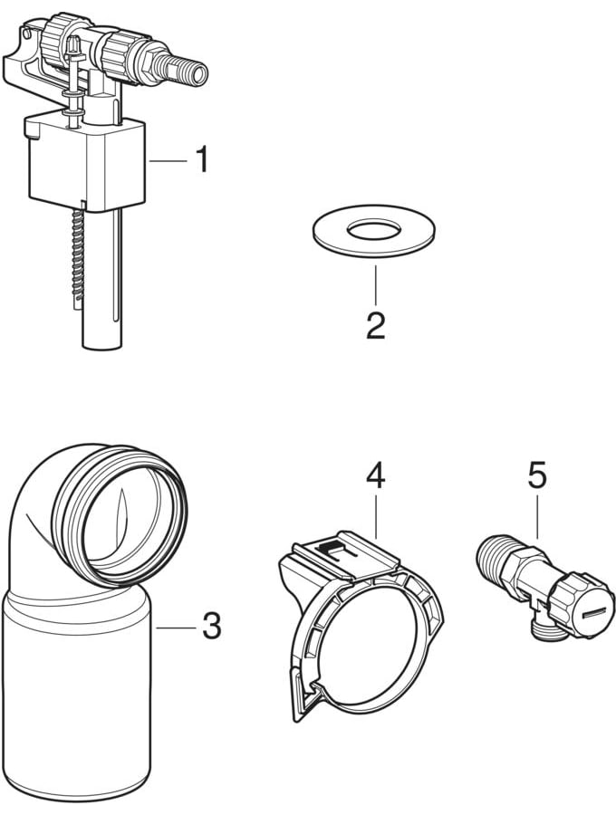 Elementy montażowe do wiszących misek WC, ze spłuczką podtynkową Unit 1