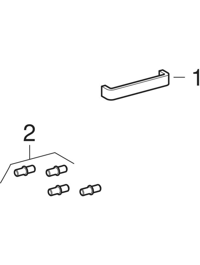 Low cabinets with one drawer and one door (Geberit Renova Nr. 1)