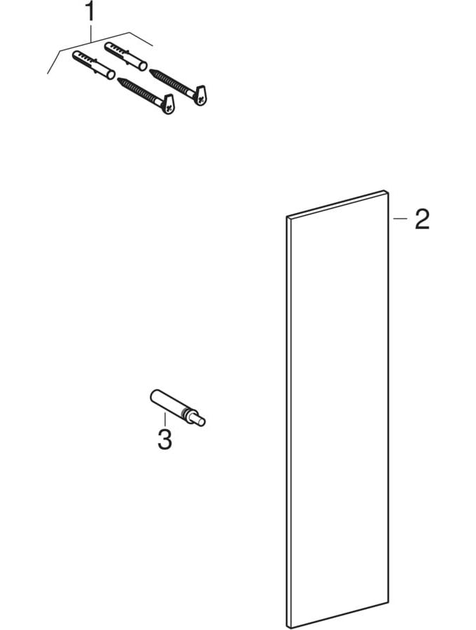 Højskabe med en låge (Geberit Renova Nr.1)