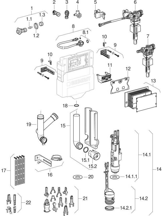 Sigma concealed cisterns 12 cm (UP320)