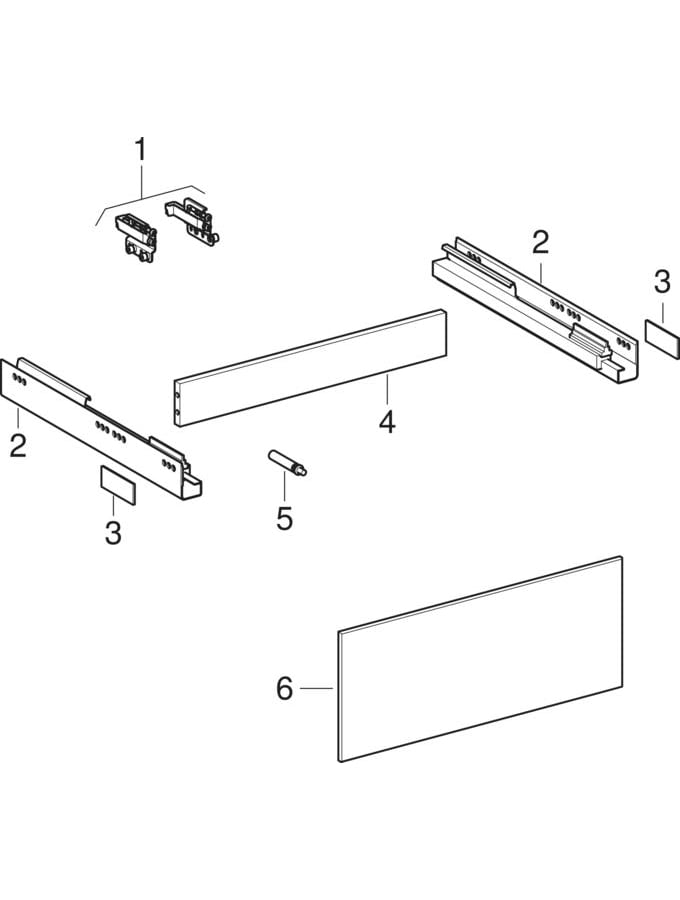 Cabinets for washbasin, with two drawers (Geberit Xeno, Diedro)