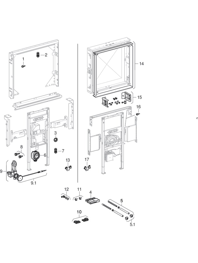 Geberit Duofix frames for Geberit ONE