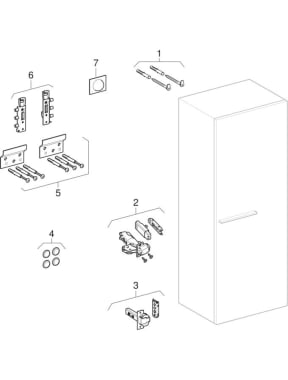 Meubles latéraux bas (Geberit Silk)