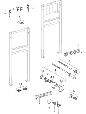 Geberit Duofix tvättställselement