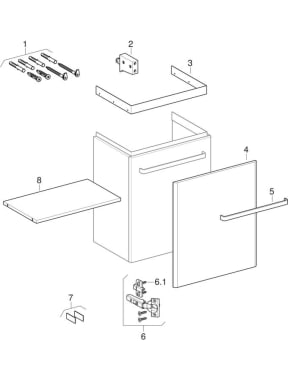 Unterschränke für Waschtisch (Geberit Renova Compact, Renova Nr. 1 Comprimo, Prima Style, Selnova Compact, 320, E200)