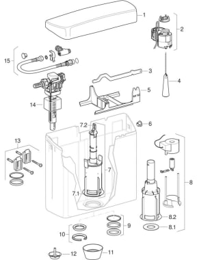Synlige cisterner AP123, enkeltskyl